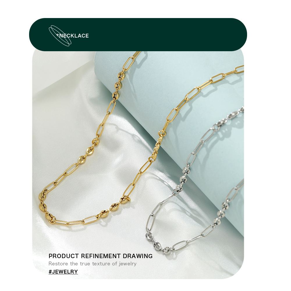 Fashion Geometric Stainless Steel Plating Necklace 1 Piece