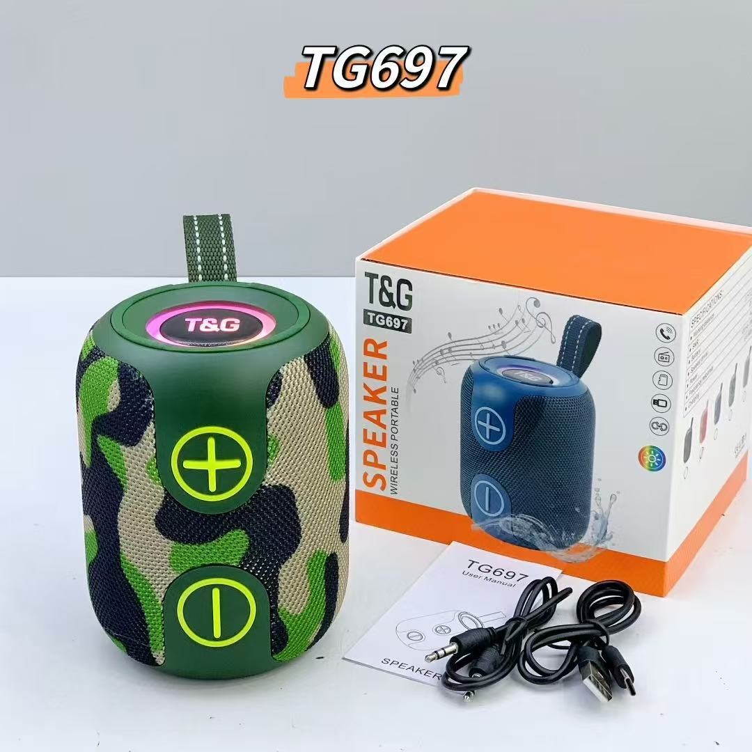 TG697 altavoces Bluetooth hermosos regalos cilíndricos de bajo pesado lámpara portátil de color cool moda TWS explosión transfronteriza
