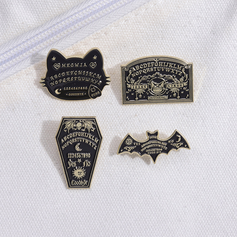 Plating Design Punk Pin Letter Cat Bat Alloy Plating Unisex Brooches