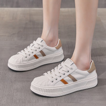 真皮贝壳头小白鞋女2025秋季新款韩版百搭厚底百搭休闲板鞋潮