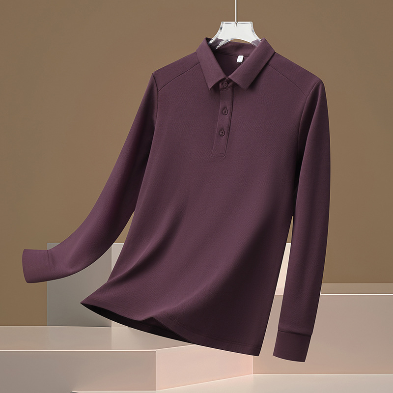 Herramientas ropa de trabajo anti-desgaste anti-sucia ropa de oficina personalizada de doble hebra amoníaco líquido algodón de lana larga manga larga impresión polo camisa