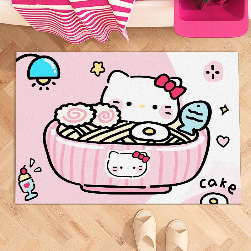 Hellokitty Cute Soft Diatom Mud Bathroom Floor Mat Absorbent Non-Slip Bathroom Carpet Absorbent Mat Foot Mat