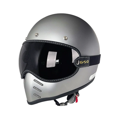 Men and Women, Winter and All-Season, Motosiklet kaskı (dəbilqə) - matte-titanium-black-tea-mirror-m55-56
