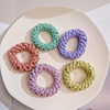 Donut, high elastic hair rope, fashionable woven hair accessory with pigtail, South Korea, new collection, city style, simple and elegant design