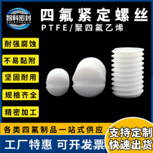 聚四氟乙烯紧定螺丝PTFE一字螺杆特氟龙铁氟龙螺栓四氟紧定螺钉