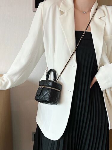 Elegant Summer Chanel-style Herringbone Chain Bag, Versatile and Exquisite Small Shoulder Bag with Single Strap Crossbody Mini Bag