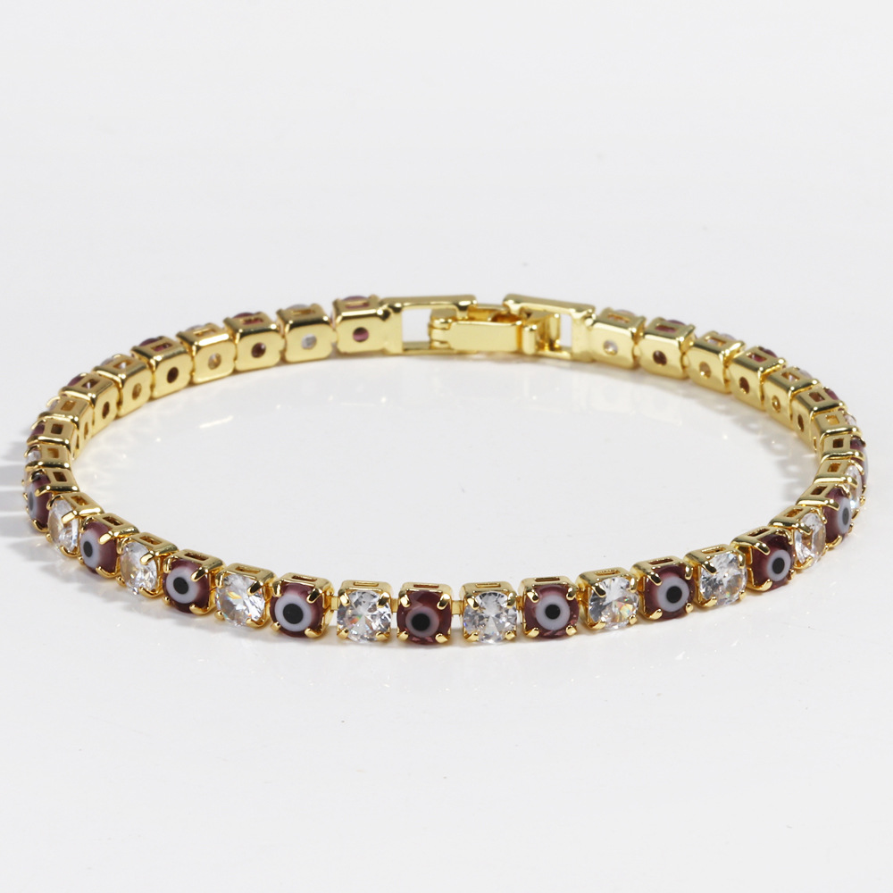 10g Weight Bracelets Classification Copper Chain Material 1 Piece Quantity Holiday, Tea Party Occasion Copper Material Devil's Eye Pattern All Seasons Season Women's Gender Retro, Classic Style Style Wholesale Jewelry Retro Classic Style Devil's Eye Copper Bracelets 1