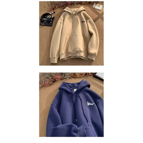 Men's Hooded Sweatshirt, Spring and Autumn Season, Ins Hong Style, Loose Fit, Trendy Brand, Letter Print, Versatile Jacket