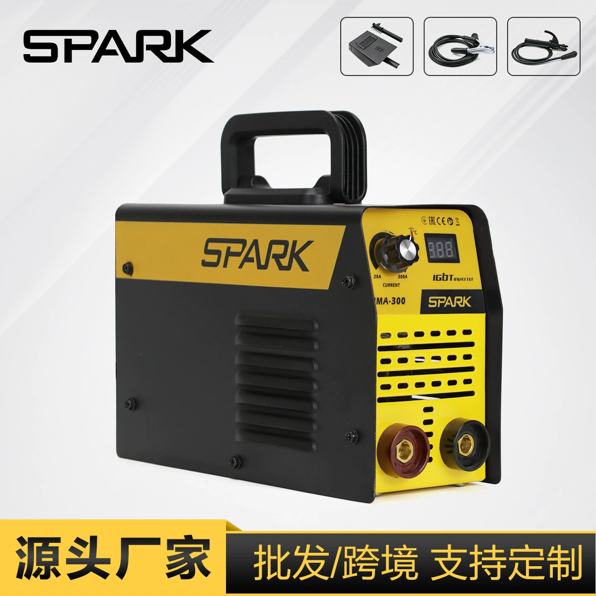 Инверторный сварочный аппарат MMA300 для трансграничной торговли, портативный бытовой сварочный аппарат, высокоэффективная сварка нержавеющей стали с стабилизацией напряжения