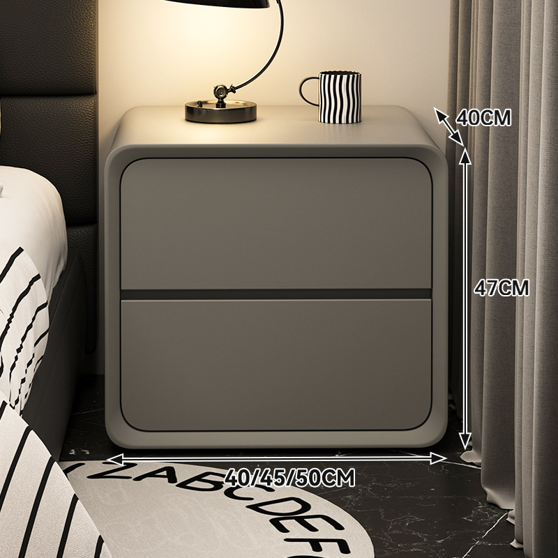 Mesa de cabecera de madera negra pequeña estante de cama de dormitorio doméstico simple y moderno simple gabinete de almacenamiento