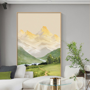 日照金山客厅装饰画风景山水沙发背景墙落地壁画大幅玄关过道挂画-阿里巴巴