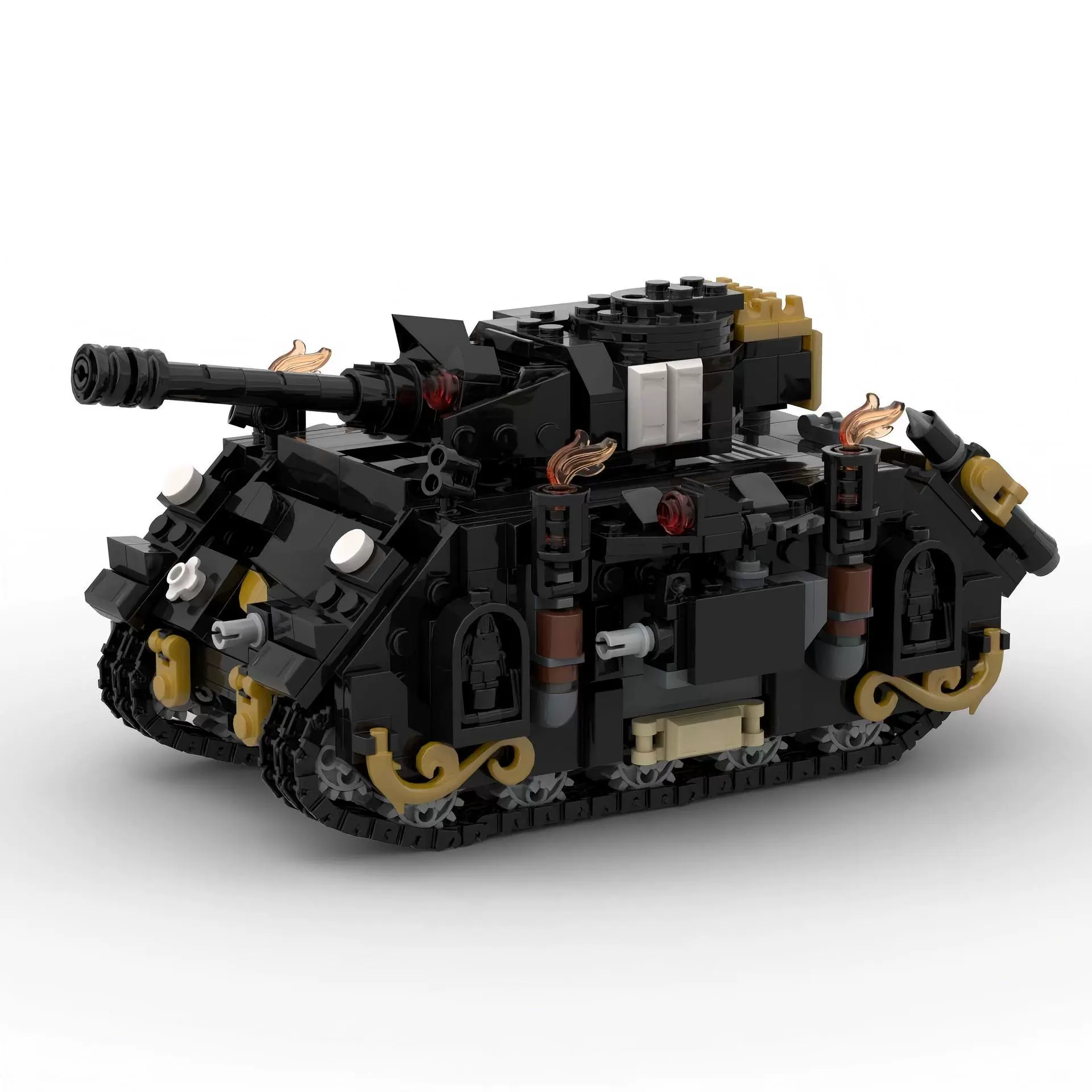 Строительные блоки MOC из мелких частиц серии Warhammer 40K, сборка танка для мальчиков, совместимая с моделью игрушечного набора Lego