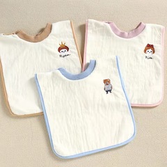 兒童洗漱巾嬰幼兒隔水圍嘴多功能寶寶洗臉巾防水不濕衣嬰兒口水巾