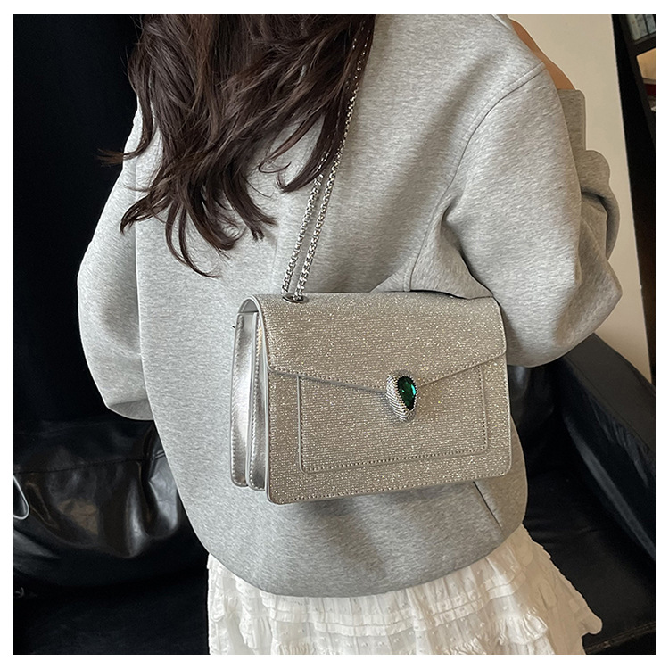 Versatile Snake Pattern Shoulder Bag For Women With Chain Strap_voghion.com