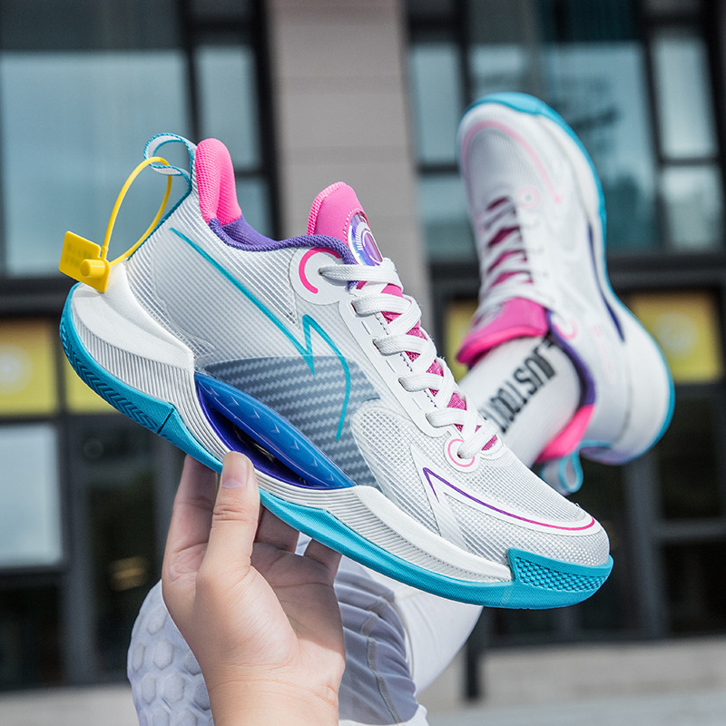 New Outdoor Sports Basketball Shoes for Women Md Sole Lightweight Soft Sole Men's Autum Shoes for Teenagers and Students Shock-Absorbing Training