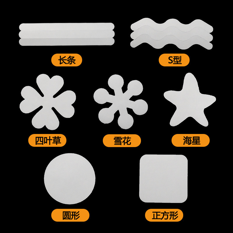 Cross-border transparent bathroom bathtub anti-slip tape PEVA stair floor sole anti-slip stickers safety anti-slip stickers