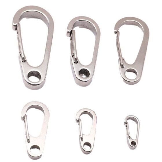 Bag buckle 304 stainless steel safety buckle lock buckle d-shaped quick hanging dog buckle carabiner hook buckle outdoor rigging accessories