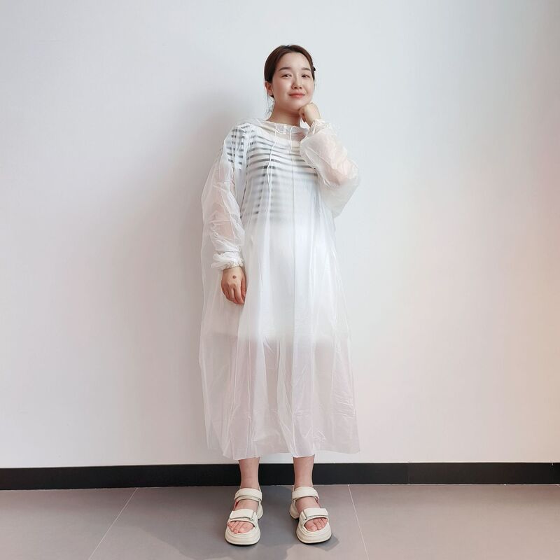 Wholesale Disposable Recyclable and Degradable Pla Raincoat and Poncho Corn Starch Adult Environmentally Friendly Printed Logo