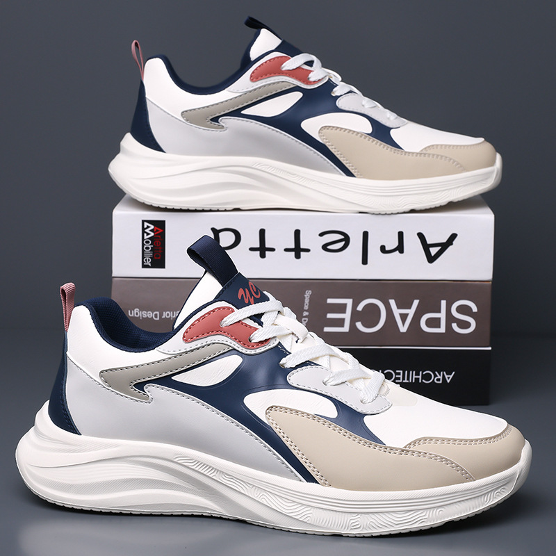 Stylische Herren Sneaker Mit Rutschfester Plateausohle_voghion.com