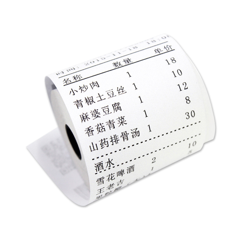 Fábrica al por mayor papel de caja registradora 57*40 papel de caja registradora térmica 57*35mm supermercado catering caja registradora papel de impresión térmica