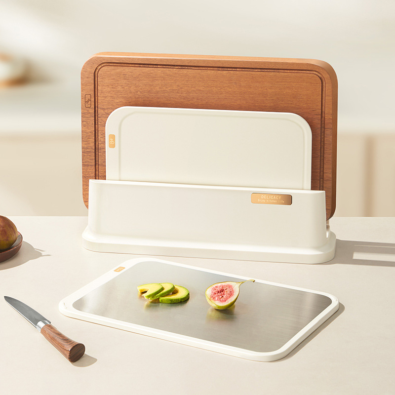 Universal old-fashioned double-sided cutting board sandalwood stainless steel, new collection