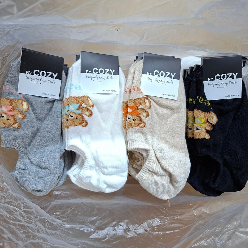 Korean Dongdaemun Women's Socks Spring and Summer New Bear and Rabbit Print Ankle Socks Simple Striped Women's Invisible Socks Korean Dongdaemun Women's Socks Spring and Summer New Bear and Rabbit Print Ankle Socks Simple Striped Women's Invisible Socks