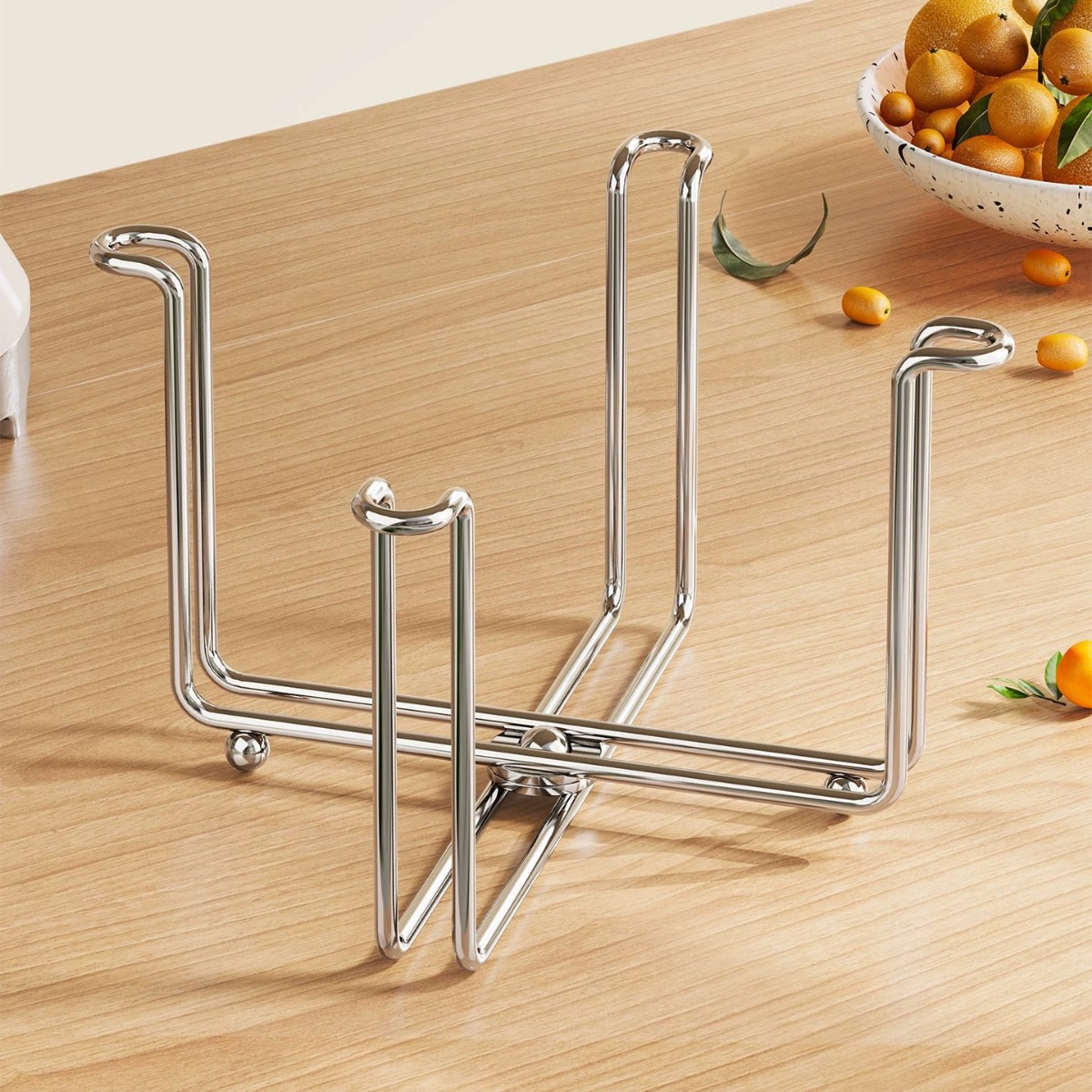 Soporte Plegable de Escritorio para Bolsas de Basura de Acero Inoxidable 304 para Cocina image 6