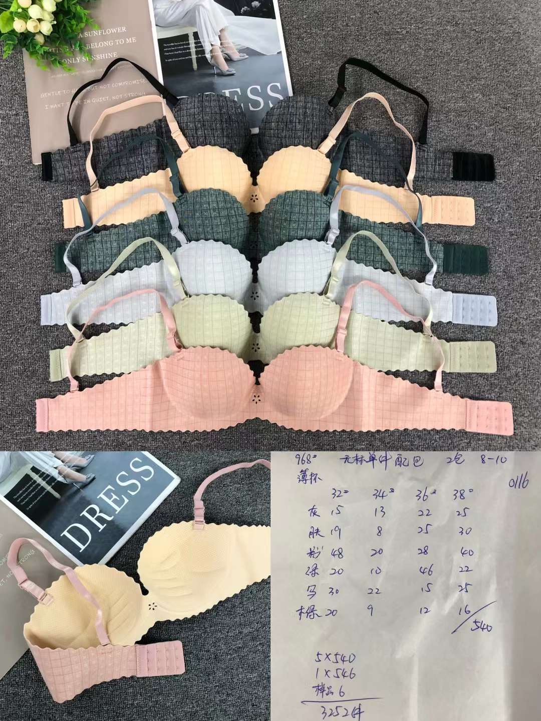 Brillante sin costura de una pieza de ropa interior sexy inalámbrico mano mostrar sujetador pecho colección anti-flacidez sujetador al por mayor