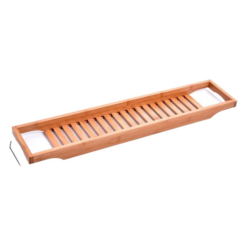 Bathroom Rack Bamboo Telescopic Non-slip Bathroom Multifunctional Bathtub Storage Rack Bathroom Bathtub spa Bath Rack