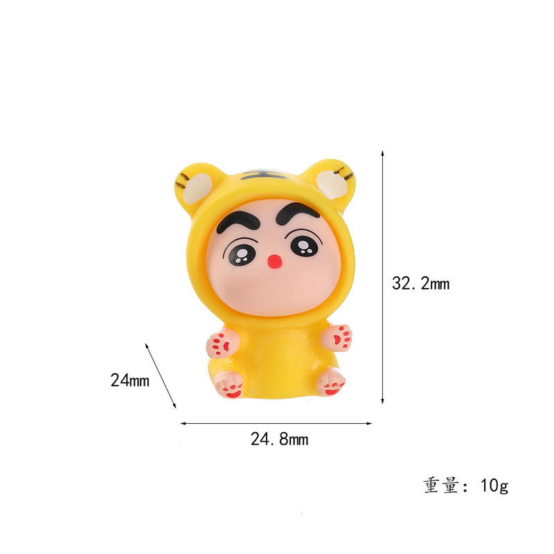 卡通十二生肖小新系列摆件diy树脂娃娃机盲盒配件手机壳装饰配饰|undefined