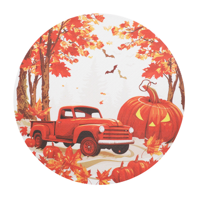 Selección de colección de primavera de PVC impresa almohadilla de decoración de escritorio cocina almohadilla de aislamiento térmico almohadilla de platos de calabaza estudiantes