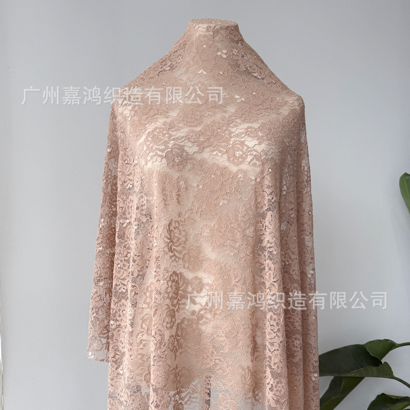 Tejido de encaje multicolor de algodón no elástico, ropa de mujer, vestido, tela de encaje