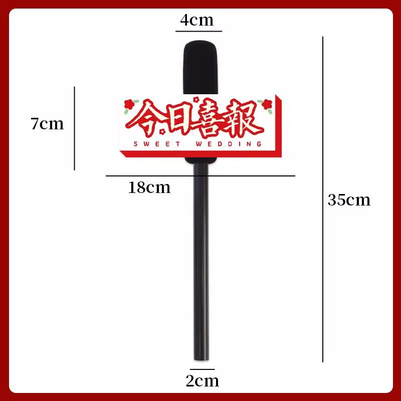 Fotografías familiares accesorios simulación de boda entrevistas micrófono creativo de boda micrófono bloqueo de puertas suministros de juegos