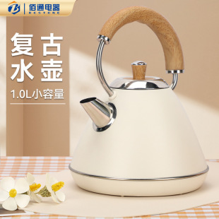 Wood grain electric kettle 1L electric kettle 304 stainless steel kettle automatic power-off high-value small appliances