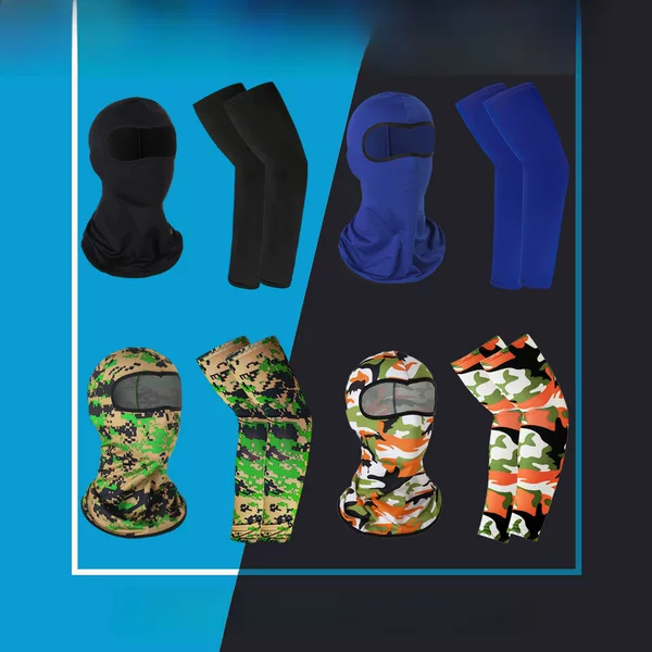 Cross-border Amazon Explosions Riding Headgear Sleeves Outdoor Windproof and Dustproof Mask Sports Quick-drying Sunscreen Ice Silk Sleeves