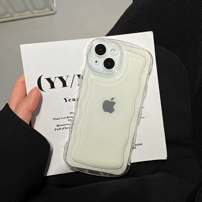 Чехол для телефона (Apple) iPhone 13, прозрачный волнистый защитный чехол, тонкий легкий