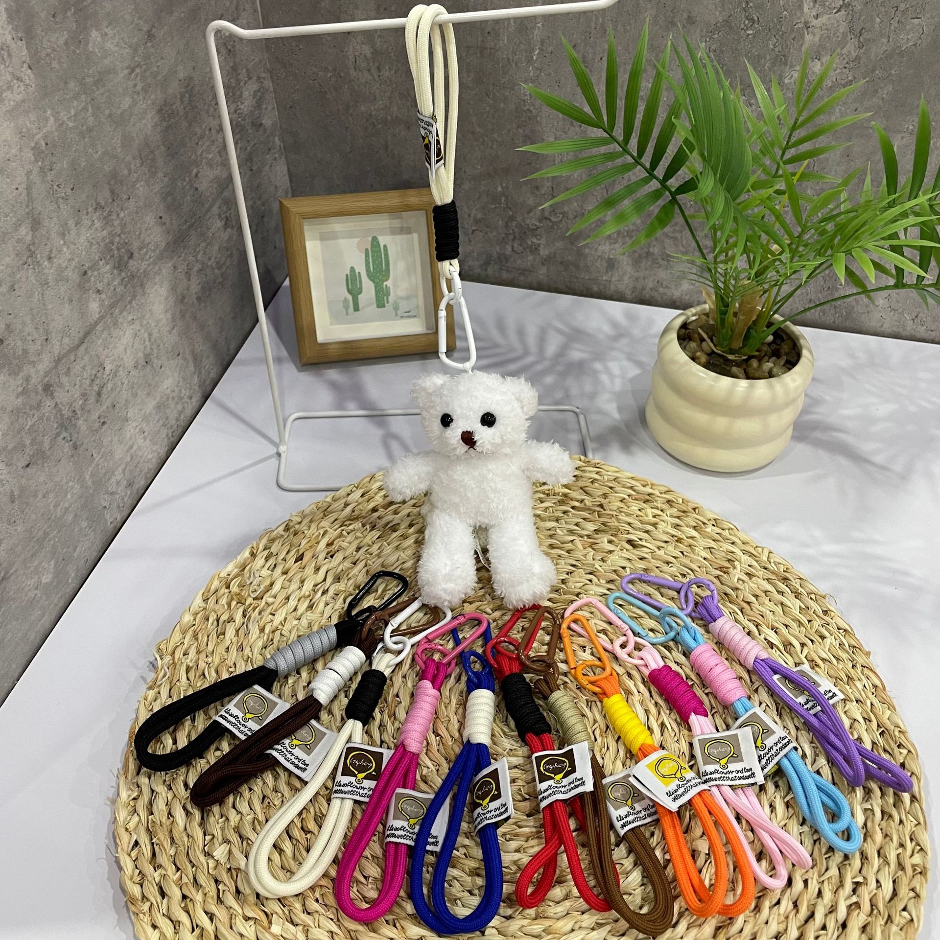 Teddy Bear juguete de peluche colgante llavero se puede imprimir LOGO Teddy Bear muñeca vestir Teddy Bear muñeca agarrar máquina de muñeca