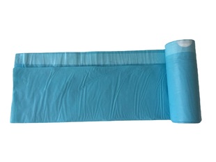Export automatic closing cat litter box bag rolling blue pet garbage bag scented drawstring cat litter box bag