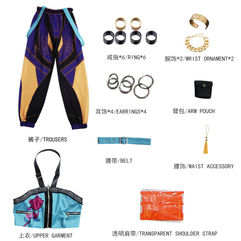 猎魔女团cos服 鲁米拉佐伊女团K-POP万圣节动漫角色表演服批发|undefined