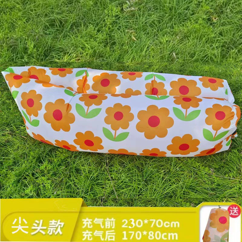 Музыкальный надувной туристический диван, 230×70 см, переносной уличный лежак (разные цвета)