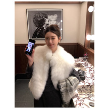 千山暮雪 秋冬新款狐狸毛加密皮草马甲女短款毛毛背心百搭