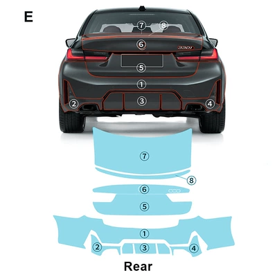 prevent scratches and brighten, Automotive Film - tpu75mil-bmw-3-series-g20-trunk-tpu-protective-film