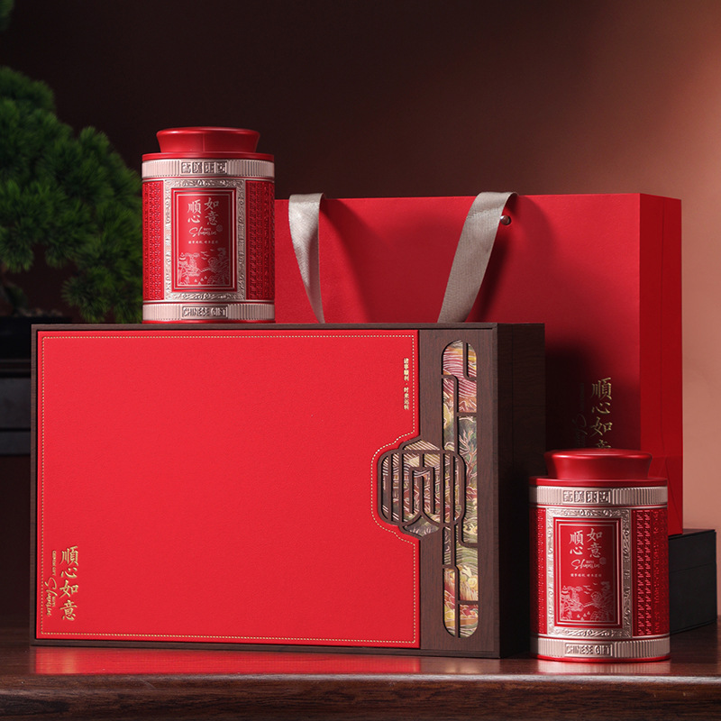 古树红茶叶罐包装盒空礼盒高档金骏眉野生红茶云南滇红礼盒装空盒