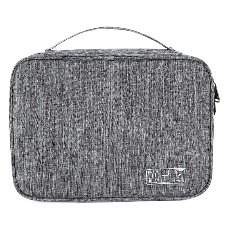 New Three-Layer Digital Storage Bag, Cationic Polyester Multi-Functional Data Cable Storage Bag, Factory Direct Sales Computer