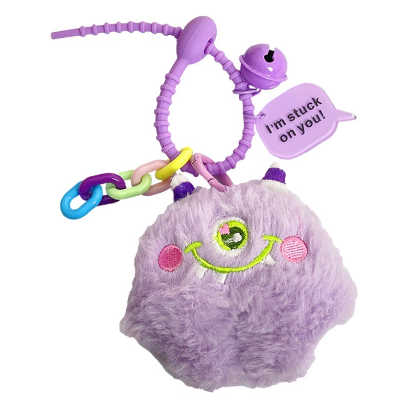 De dibujos animados de peluche colgante monstruo creativo variedad llavero exquisito bolso la muchacha pequeños adornos regalo al por mayor