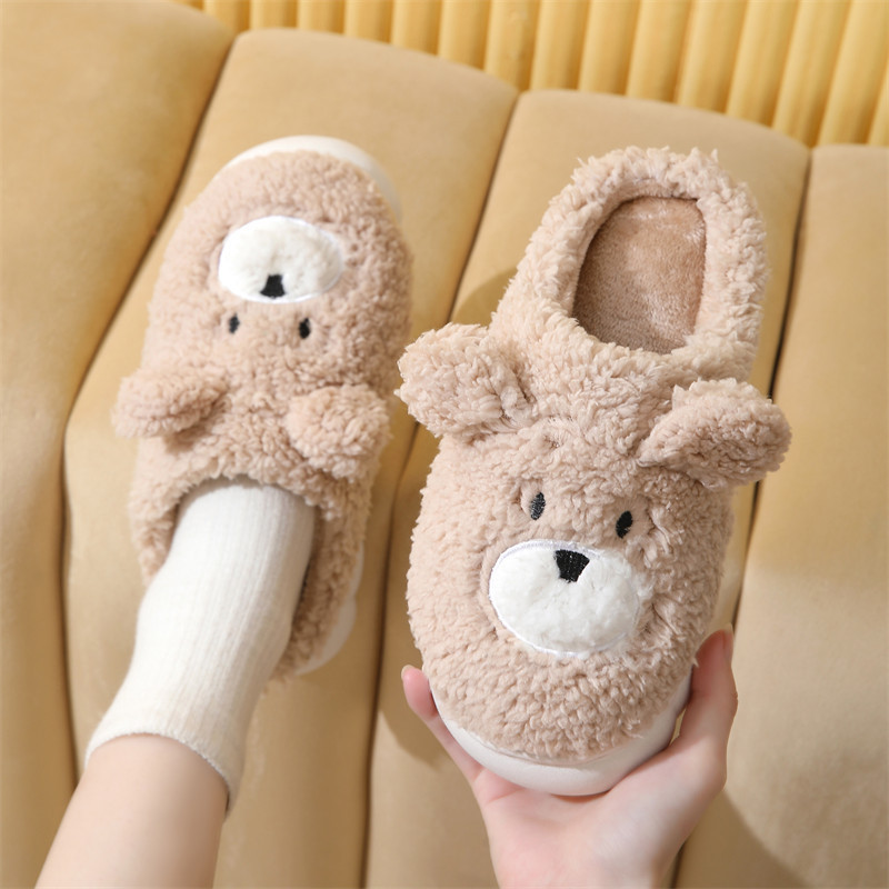 2023 Winter New Cute Cartoon Bear Cotton Slippers Home Wholesale Women's Thick Soled Indoor Home Stuffed Slippers 2023 Winter New Cute Cartoon Bear Cotton Slippers Home Wholesale Women's Thick Soled Indoor Home Stuffed Slippers