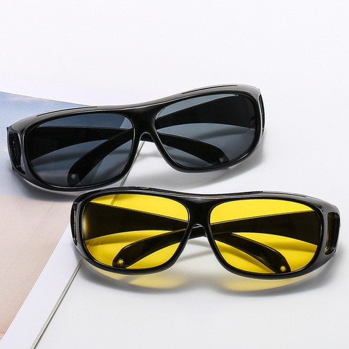 TV新款男女生墨镜运动太阳镜多功能眼镜夜视镜套镜太阳镜