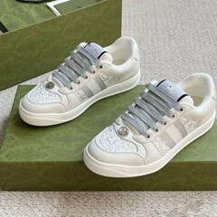 G家新款烫水钻脏脏鞋女老花满天星小脏鞋情侣休闲运动板鞋小白鞋
