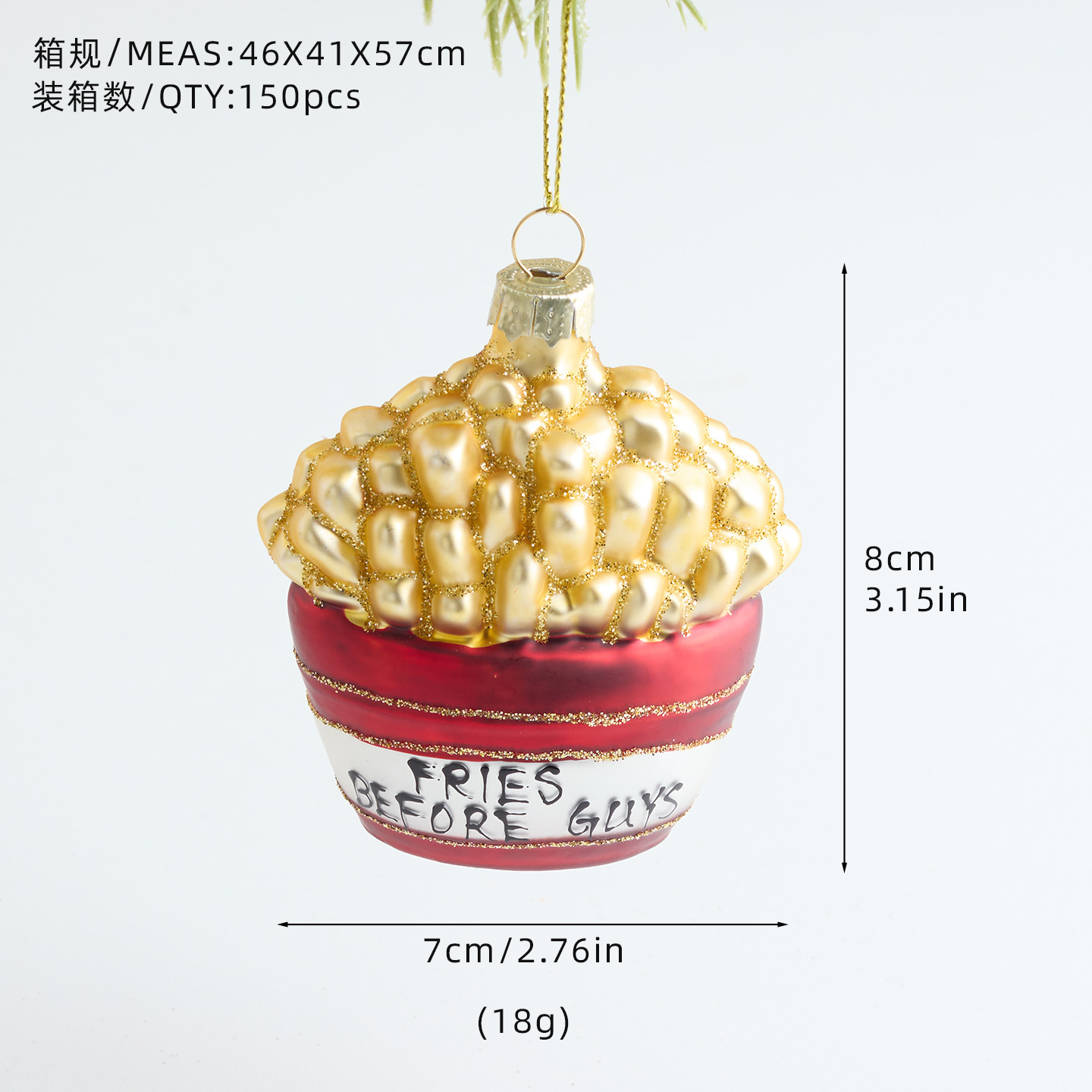 Nuevos productos transfronterizos de decoración de Navidad colgantes creativos de vidrio pintado colgantes de la atmósfera del diseño de escena
