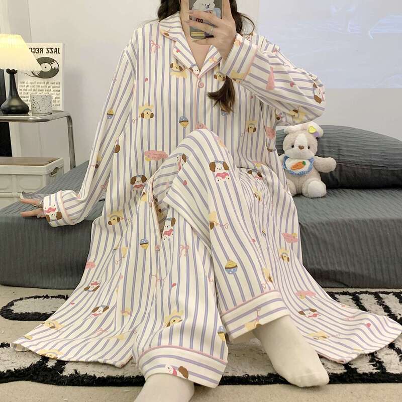 婧麒产妇待产裙孕妇秋冬季纯哺乳睡衣棉产后月子服连衣裙带裤子女|undefined